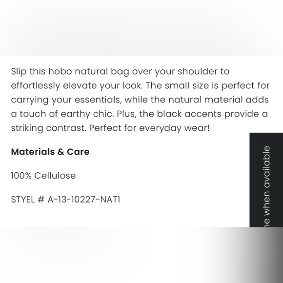 New Anine Bing Natural Crochet Small Leah Hobo with Black Monogram - Picture 8 of 10